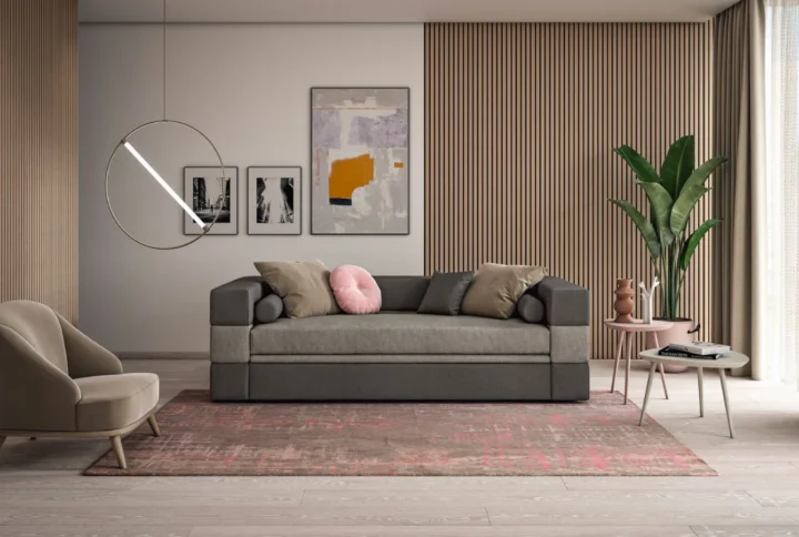 Divano letto Doimo Salotti modello Tamir con servetto