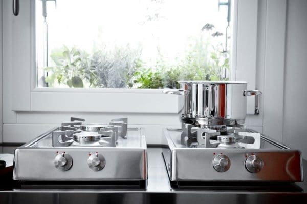 Piano cottura ribaltabile a due fuochi Alpes dettaglio 2