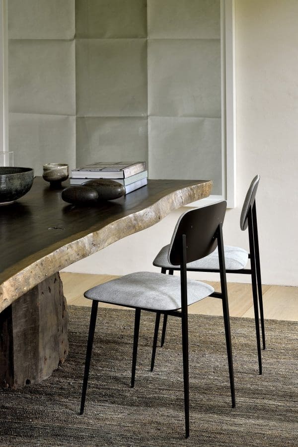 60079 DC dining chairs – light grey