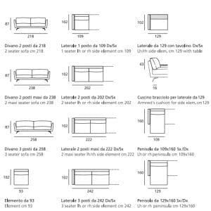 Divano Doimo Salotti modello Gregory