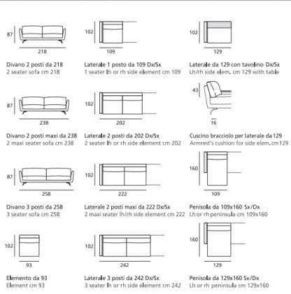 Divano Doimo Salotti modello Gregory