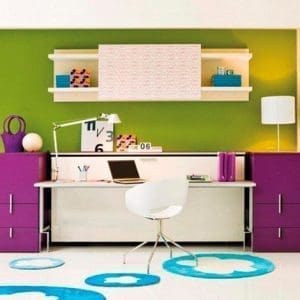 Cameretta Clei modello Cabrio, sistema componibile trasformabile che con un semplice movimento si trasforma nella versione giorno e notte.