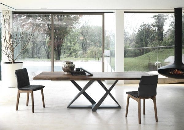 Tavolo Bontempi Casa modello Millennium, struttura in acciaio laccato, disponibile nei colori