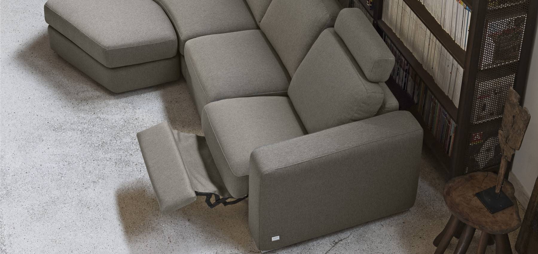 Divano relax con penisola Dylan Doimo Salotti - Main Image