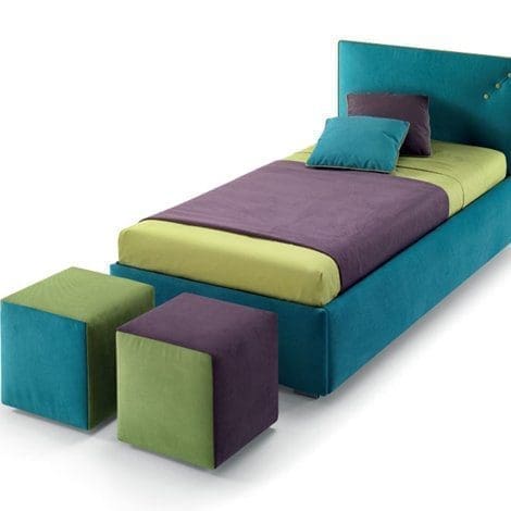 Letto Samoa modello Snap, soluzione adatta a chi non vuole rinunciare allo spazio ed ha bisogno di un secondo letto estraibile con funzionalità.