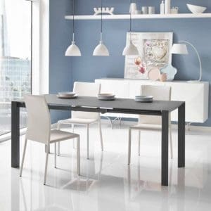 Tavolo Stones modello Pixel, tavolo allungabile adatto a qualsiasi ambiente della casa, dalla zona soggiorno alla zona cucina.