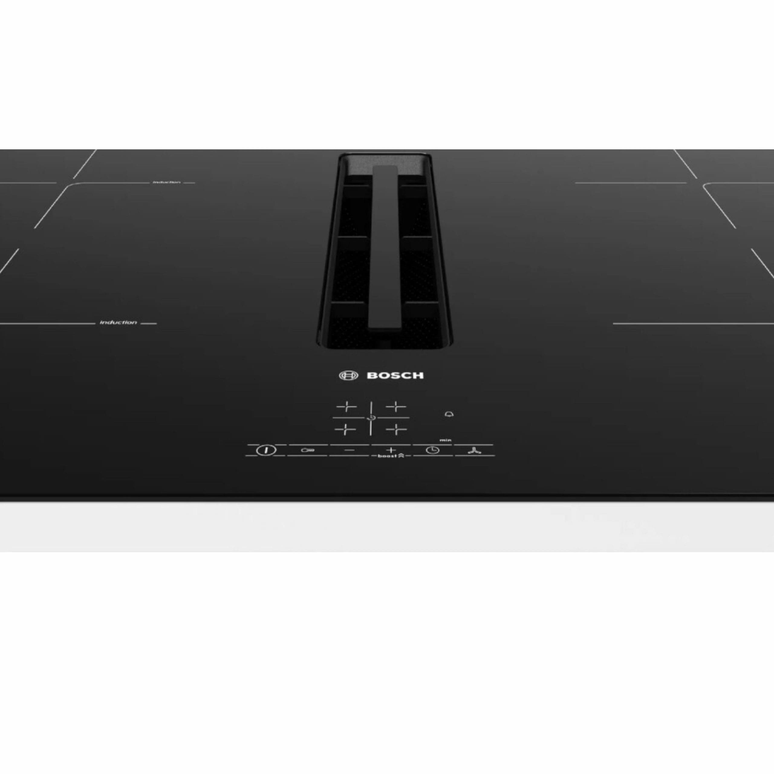 Piano cottura a induzione con cappa integrata PIE811B15E di Bosch – dettaglio